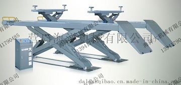 雄獅4T超薄大剪式汽車舉升機 電動雙滑車超薄大剪